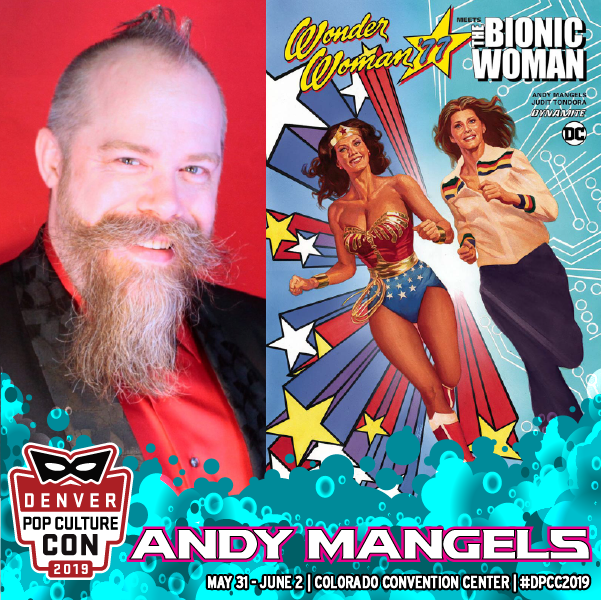 fanexpodenver's tweet photo. Writer of the hit Dynamite Entertainment comic, Wonder Woman ’77 Meets The Bionic Woman, @AndyMangels returns to Denver in 2019! #DPCC2019 Share this post to enter to win a swag bag or Speed Passes! Tickets: https://t.co/VnfaVP94xL https://t.co/QF4EdqfkYs
