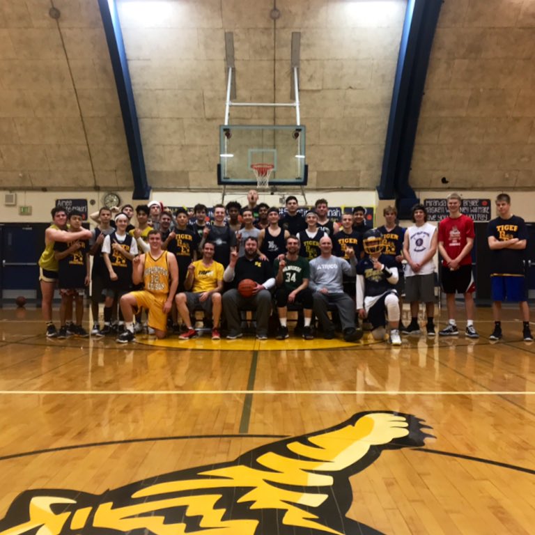 BEtigerhoops's tweet photo. Coaches/ Managers with another win in the annual BE Winter Break tourney. Matt won MVP of the tourney! Great start to the year for our program. Great job fellas! #GoTigers https://t.co/028ajumbxc