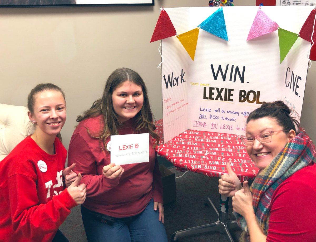 Couldn’t be more excited to give this sweet lady her $500 gift card and the opportunity to donate another $500!!! All for being the best team member ever! Thank you for all you do Lexie! #workwingive #t2025 #seriouslysheisthebest @jonaltena <a href="/Howard_JoshT/">Josh Howard</a> <a href="/BellaDurks5/">GabriellaVicenta</a>