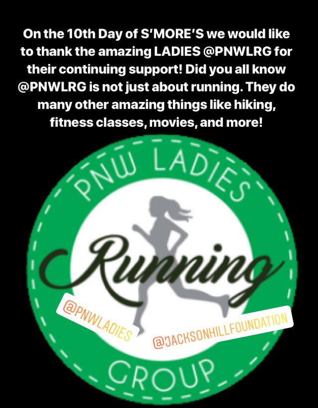 RunandRunSmore's tweet image. On the 10th Day of S’MORE’S we would like to thank the LADIES @PNWLRG for their support! Did you all know @PNWLRG isn’t just about running. They do amazing things like hiking, fitness classes and movies! Visit run2befit.com/pnw-ladies-run… for upcoming events &amp;amp; membership info