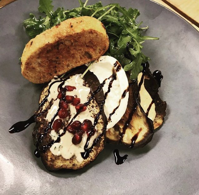 Broad_Table's tweet photo. Last minute shopping? You deserve a break😊.  Try our new eggplant and burrata, drizzled with our house balsamic. https://t.co/ZsjeUiFrvo