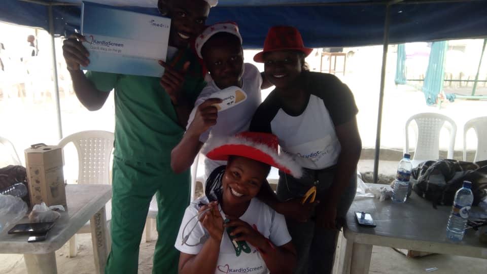 DrJayeoluwa's tweet photo. Today in conjunction with Cecy health, @KiakiaKlinik imedrix US, and some NGO touched lives of people of #Agege and #Shomolu in Lagos Nigeria with free medicals focusing on heart check using #kardioscreen. This if democratising cardiovascular care @FutureHealthXpo @HealthFurther https://t.co/xWxXORC2g2