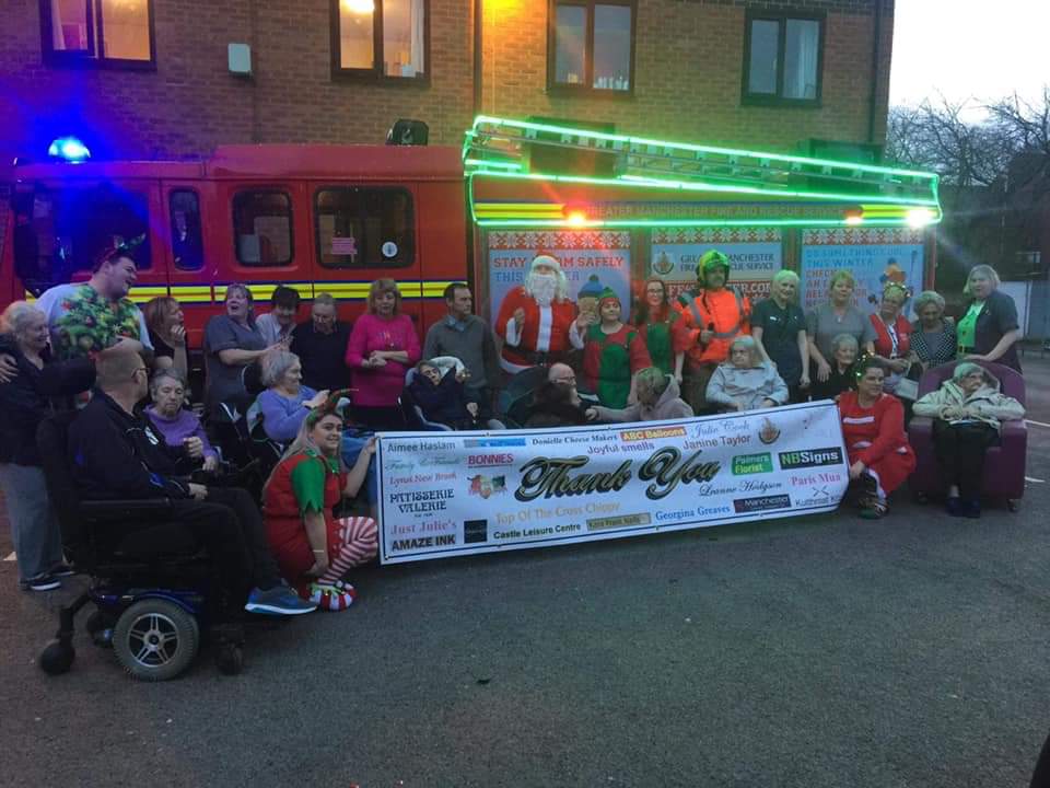 paje100's tweet photo. #teamrosecourt in their finest hour, raising much needed funds for @HC_One Rose Court residents, cakes, hot chocolate, mulled wine, tombola, oooodles of amazing raffle prizes and a special visit from Santa and elves on their festive fire engine @KarenDavies9040 @leabat3 https://t.co/XmQTCo4rfU