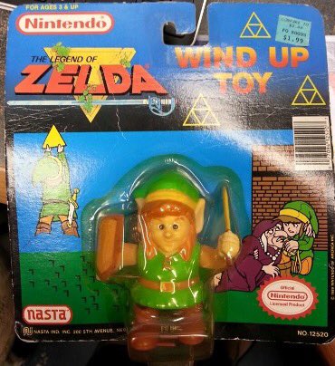 Zelda Gif World on X: 1989 The Legend of Zelda Link wind-up toy.   / X