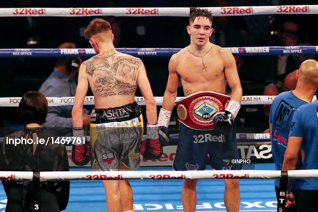Inphosports's tweet photo. A dominant performance from @mickconlan11 sees him beat Jason Cunningham at the Manchester Arena! @frankwarren_tv #WarringtonFrampton #ConlanCunningham https://t.co/FpB31AA3K7
