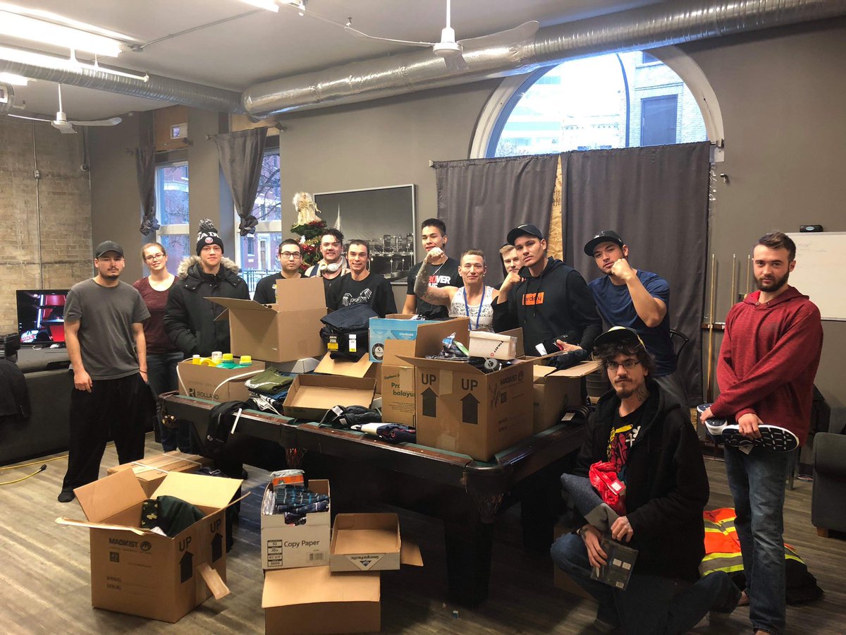 PanAmPlace's tweet photo. Here are our residents with this years amazing #holiday donations! If you’d like to support #PAP’s mission to change lives, donate at https://t.co/cg4EunUkog ❤️🎄❤️ #winnipeg https://t.co/4yv9DLYiwh