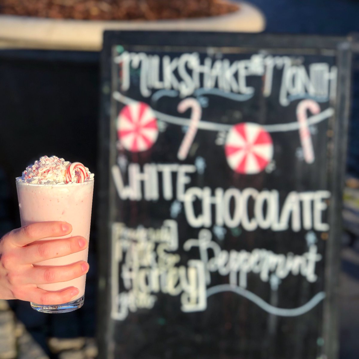 urbanstack's tweet image. Our seasonal White Chocolate Peppermint milkshake does not disappoint!! Try it before it’s gone! #peppermint