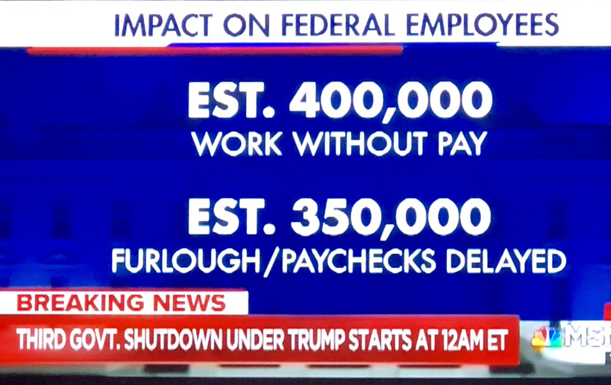 jeanquan's tweet photo. #Cruelty &amp; #mismanagement without reason. Third Trump #governmentshutdown will now go past #Christmas till #Thursday. 750K #federalworkers will go without pay or will be #furloughed (lose week’s wages) 12 days to #DemocraticHouse #bluewave2020 #NewHouse https://t.co/RVN1LrXvbE