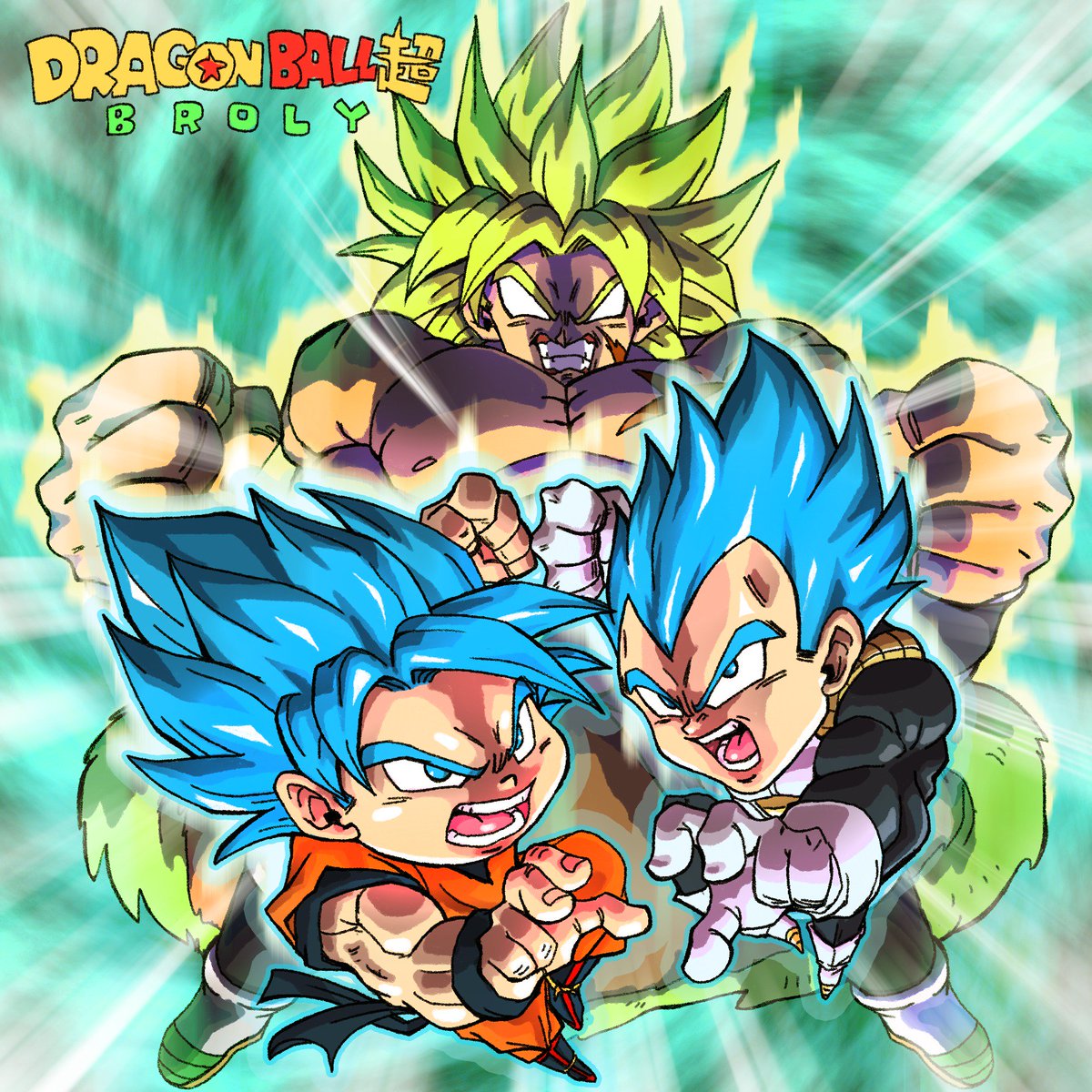 Negi くまくまスタンプ制作中 悟空ベジータ入り ドラゴンボール超