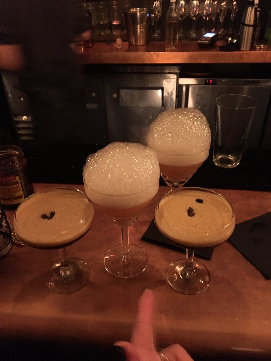sha2a's tweet image. Afew cheeky drinks #alchemist #espressomartini #bubblebath