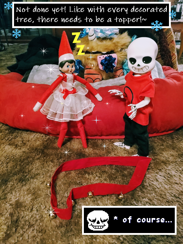 Sanity_Starved's tweet photo. (4/5) Unfortunately for everyone, the prankster life runs too deep within Sans' bones! Remember the telescope incident? I sure do! 😠

It was too hard a gimmick to pass up, I suppose, but at least Sans feels some remorse for Chester!

#sansdoll #undertale #elfontheshelf  #gyftmas https://t.co/gqzhom0Njh