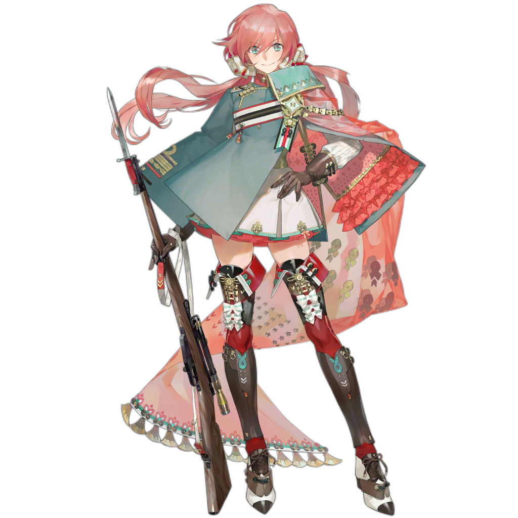 VogueVG's tweet photo. Carcano M1891 / Ceremonial Military Cape, Sash, Pleated Skirt &amp; Thighboots / Girl's Frontline (2016) https://t.co/WRbyPXYOfT