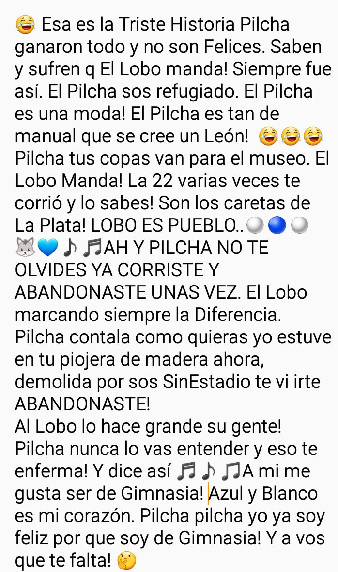 alfonsoscelzi's tweet photo. @sie7ecer0paliza #GELP #CGE #Gimnasia #Pilcha #SinAliento #SinEstadio #SinPasion #SinCamiseta https://t.co/XVGDrEuEwI