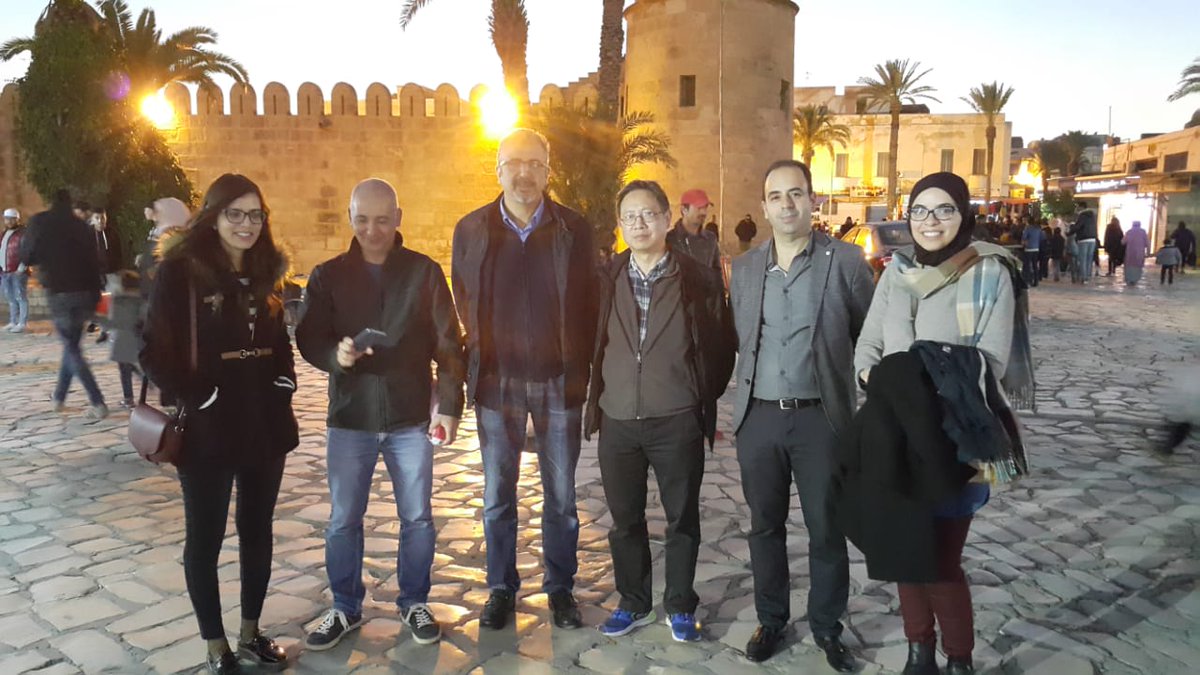 Avec des collègues marocains et tunisiens à Sousse...