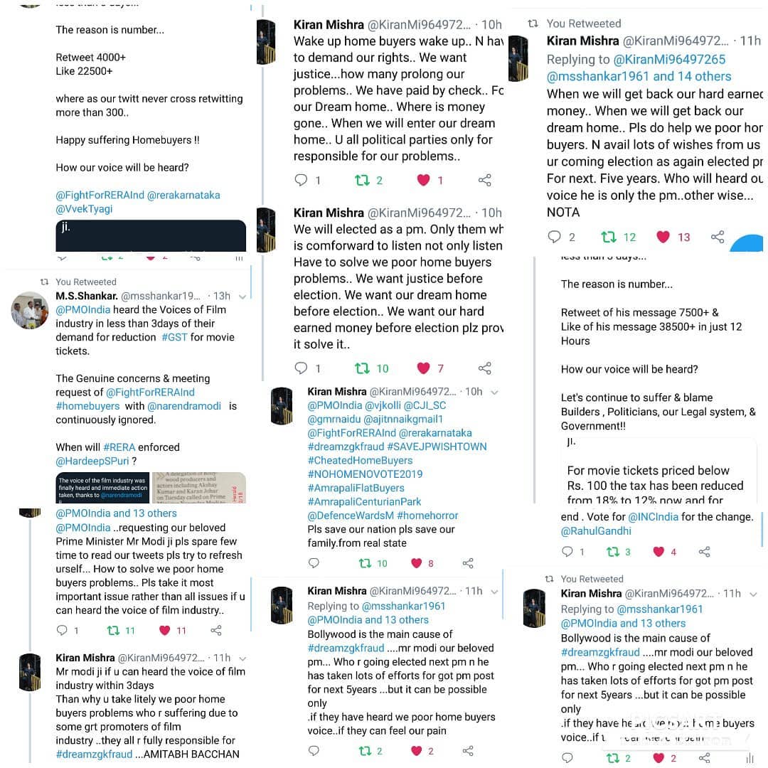 KiranMi96497265's tweet photo. @PMOIndia @vjkolli @gmrnaidu @ajitnnaikgmail1 @CJI_SC @FightForRERAInd @rerakarnataka @msshankar1961 @abhaykol @rajeev_mp @HardeepSPuri @nammarera #SaveJPWishTown #CheatedHomeBuyers #AmrapaliCenturianPark #AmrapaliFlatBuyers #NoHomeNoVote2019 .#DreamzGKFraud @sureshnr https://t.co/MSo1lsDyly