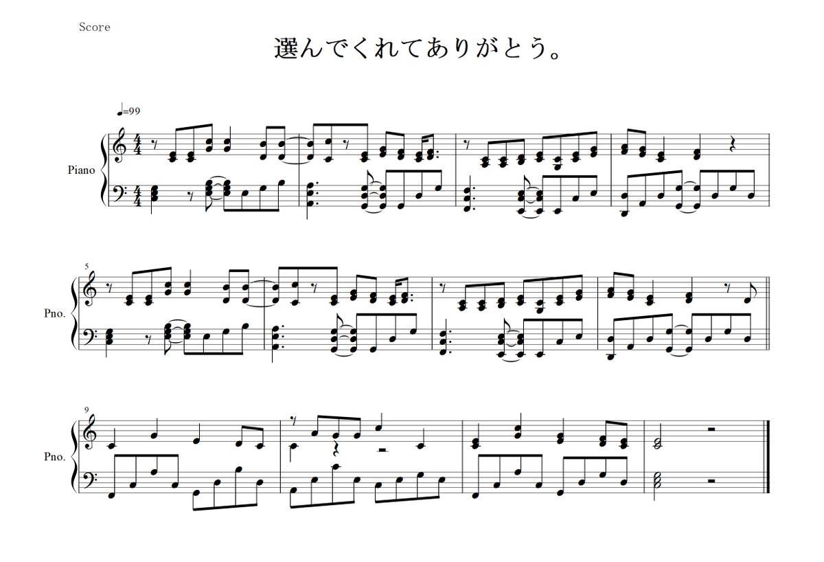 Yoshi Piano Ar Twitter 選んでくれてありがとう 楽譜 Lip Lipクリパ行かれる方は楽しんで Honeyworks ピアノ 楽譜