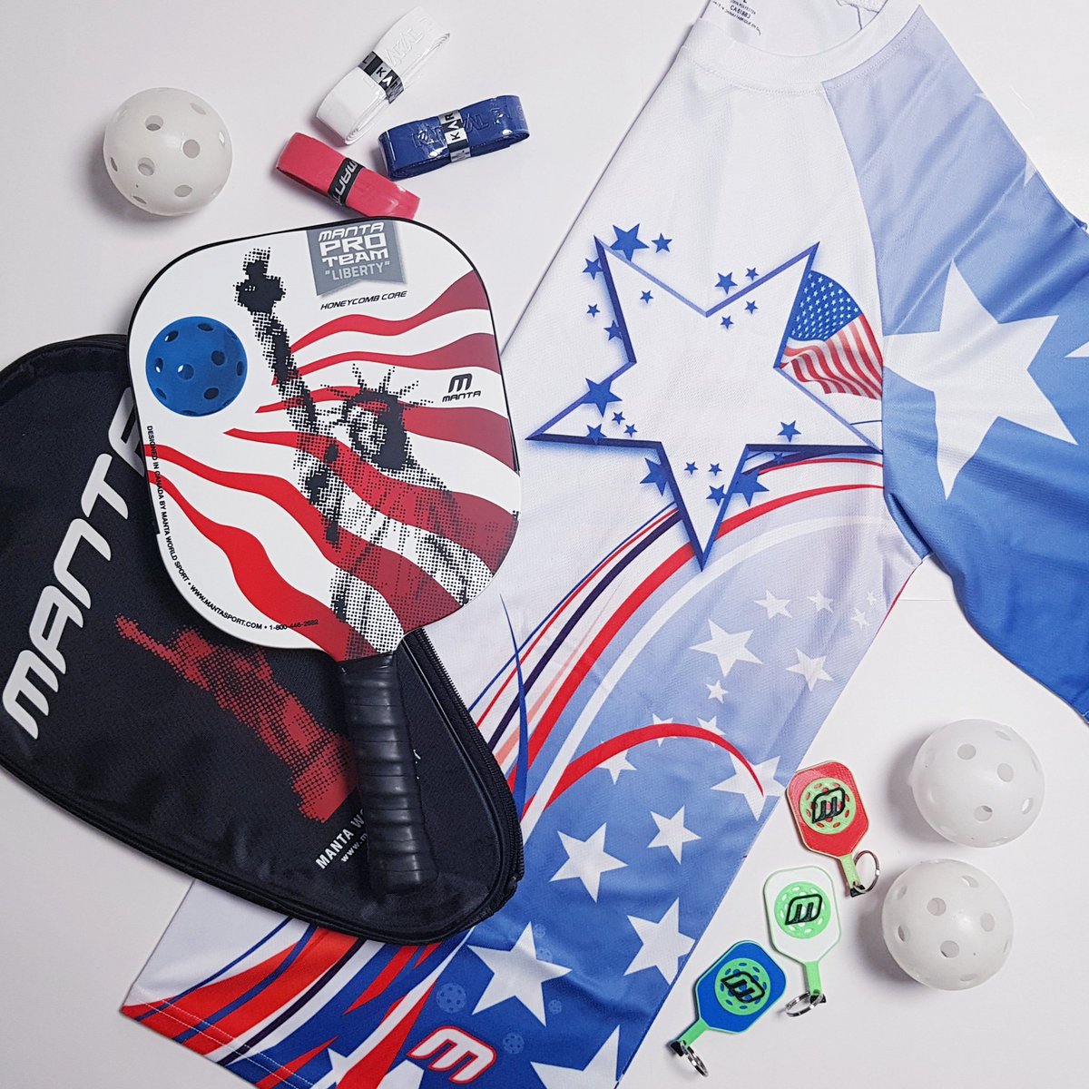 MantaPickleball's tweet photo. Oh say can you see...the new best Team Wear for 2019!!! Coming soon 🇺🇸 https://t.co/xGDNbHatbJ 🇺🇸 #redwhiteandblue https://t.co/SM7Ee180Fu