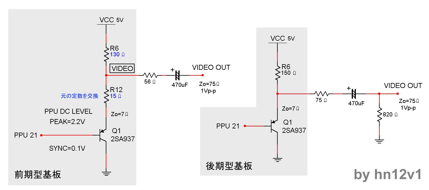 楊子平 実際に測定する 計算をやり直した結果 2種類のファミコンビデオ出力化改造 出力特性は全く同じである ご覧のように正確な振幅とインピーダンス 1vp P 714mvピーク 286mv同期 75w 基板のスタイルに合わせてだけで選ぶがいい