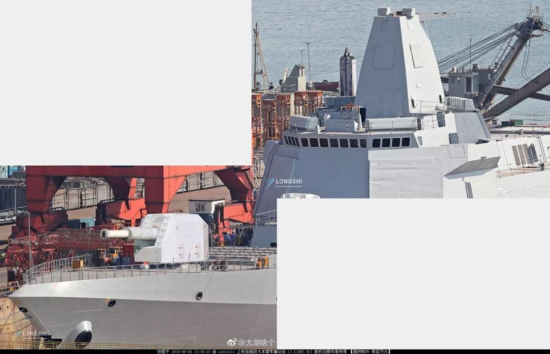 Alert 5 on Twitter "Chinese railgun is operational. Fitted to Type 055