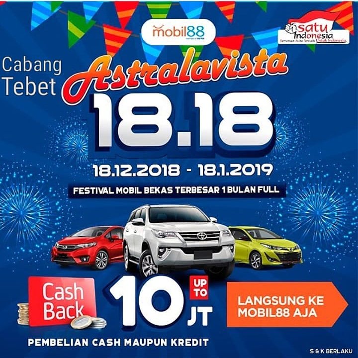 Festival #MobilBekas Terbesar 1 Bulan Full, info detail #Mobil88Tebet instagram.com/mobil88tebet