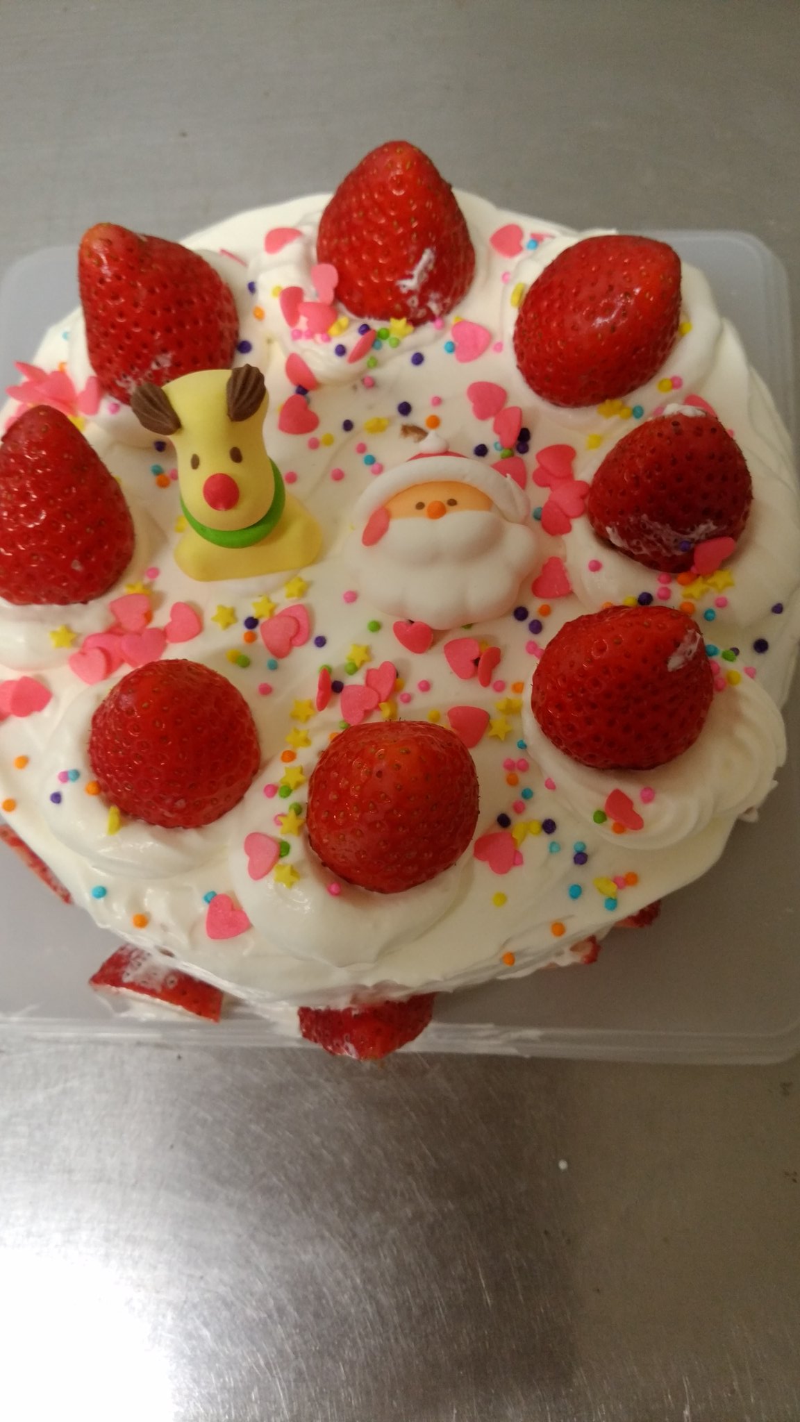 とびちゃん A Twitter 手作りクリスマスケーキ ダイソー クリスマスケーキ 今年もクリスマスケーキ手作り したよ ダイソーで製菓サンタさんがあるから 簡単デコレーションしちゃった 子供へのプレゼントは子犬でした T Co Ho77ssprl5 Twitter