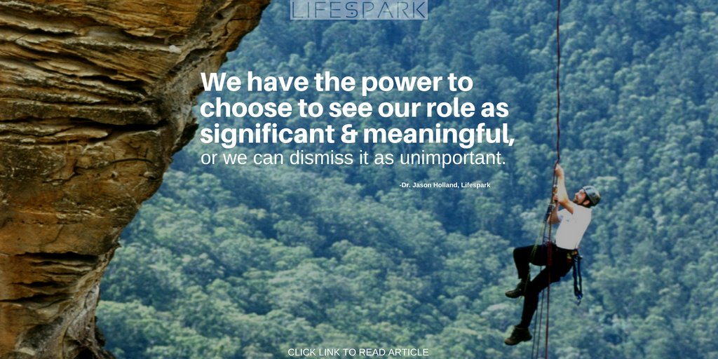Finding meaning in your work is just as much about you as it is the work. buff.ly/2IsFOCa

#life #calling #self #purpose #process #meaning #passion #sense #career #path #deadend #job #future