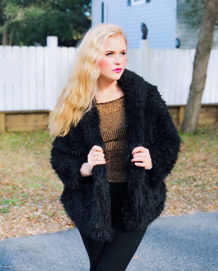Who doesn’t love a big, furry jacket?! Only $49 luminousskyboutique.com