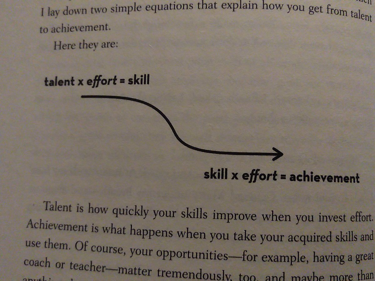 There you have it.  From the work #GRIT  from <a href="/angeladuckw/">Angela Duckworth</a> there's one constant: effort.  For skill or for achievement, effort and the ability to work hard and "struggle well" as <a href="/RayDalio/">Ray Dalio</a> calls it is mandatory. :). Awesome!