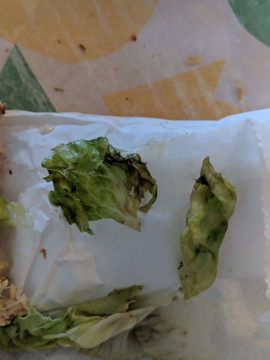 oneshoee's tweet photo. @subwayaustralia Not sure I'm a fan of the change to the lettuce... https://t.co/Kd77g2hSvS