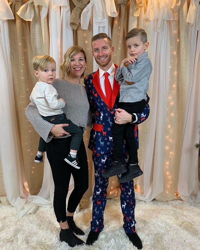 Smiles or not, this is real life 🤷🏼‍♂️ Love my crew! Shout out to my amazing wife 😘 And how festive is my suit?! 🎅🏼😏 bit.ly/2QNbR7V