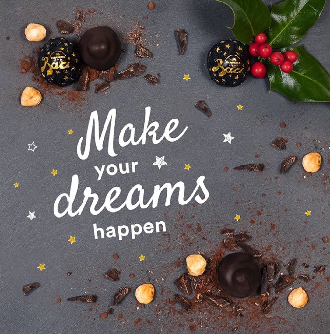 After all this is the perfect time of year to make dreams come true.  
#beliveve in the #magic of the #Holidays   #baci #chocolate #chocolatelover #baciperugina #chocolateaddict #happyholidays #merrychristmas #gifts #friends #family #host #boss #entertain