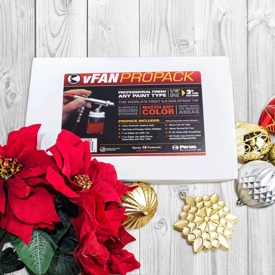PrevalSprayer's tweet image. What will you create in 2019? The vFan #Portable #Airbrush opens a world of creative possibilities. 🎅 Sprays lacquer, exterior/interior #paints, #wood stains, latex, clear coats, solvent-based paints &amp;amp; more. Get it at Preval.com.