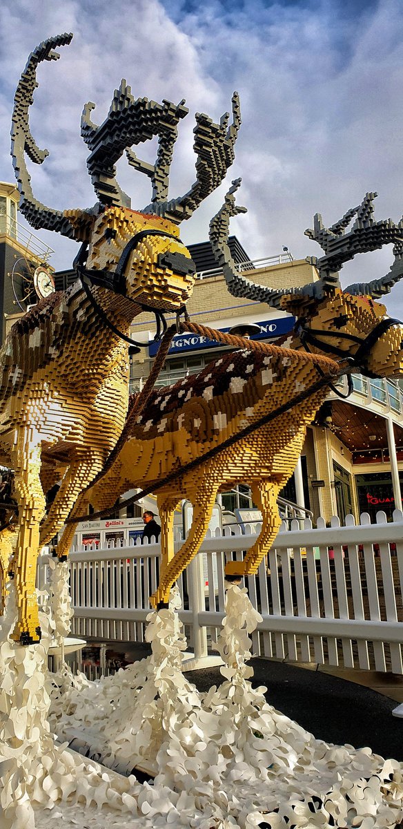CardiffWeAre's tweet photo. Mark at Cardiff Bay with reindeer made of Lego - wow! Courtesy @themarkhawkins #WelshPassion #PeoplewithPassion #ItsyourWales https://t.co/bUlj14dJEG