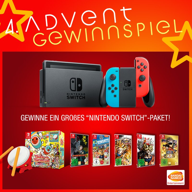 🎄 4. Advent - #Gewinnspiel 🎄
Wir verabschieden uns in den #Weihnachtsurlaub! Zum Abschied verlosen wir ein tolles "Nintendo Switch"-Paket mit <a href="/NintendoDE/">Nintendo DE</a>! Einfach Retweeten und uns folgen!
Ende: 29.12.18 / 11 Uhr | TB: fcld.ly/tbgewinnspiel2