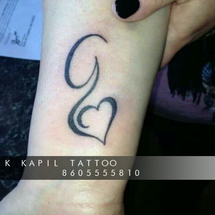 K In A Heart Tattoo  ClipArt Best