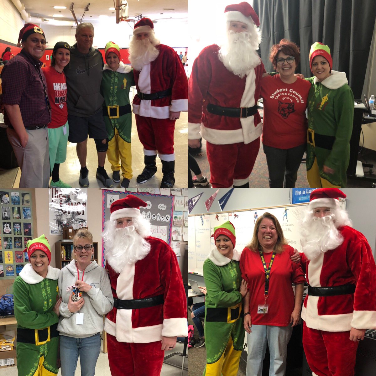 ccastelhano's tweet photo. Santa made a guest appearance at our spirit assembly and delivered treats to staff this week! #ccjhCougarPride #AJUSDwhateverItTakes https://t.co/EO3cCAYQdA
