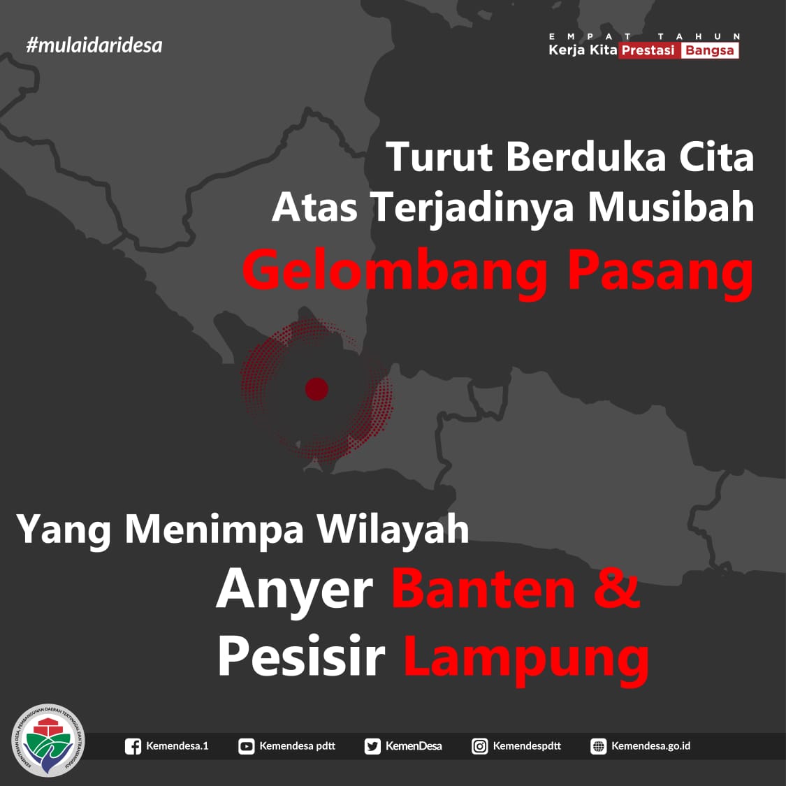 Semoga yg sedang tertimpa musibah, diberi ketabahan. Semoga yg berpulang ke haribaanNya dari musibah ini mdpt tempat yg mulia...Pray for Anyer dan Pesisir Lampung. Para pendamping di wilayah tolong bs terus mengupdate