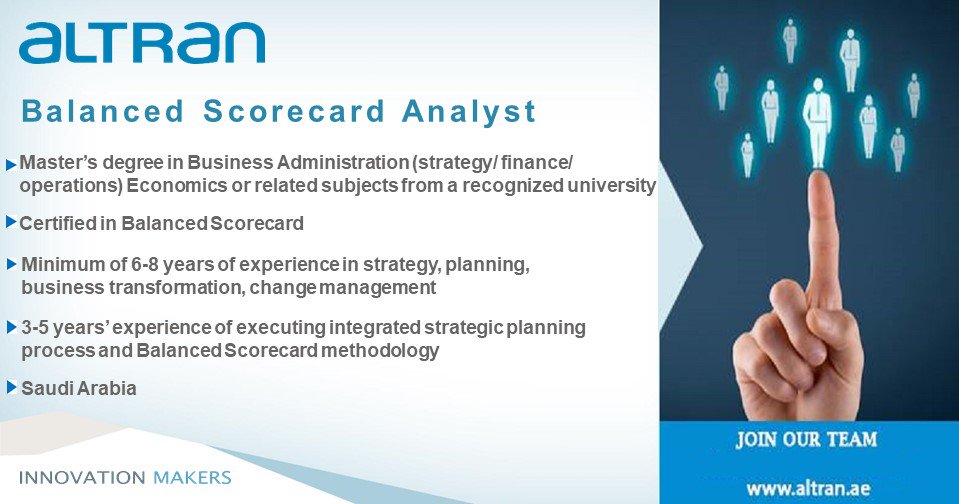 CapgeminiEngME's tweet photo. Apply Now!
Position: Balanced Scorecard Analyst.
Click the link to send resume: https://t.co/SQSrFwq0fS
Website: https://t.co/6m9f9cMk0v https://t.co/3xfHyeqth4