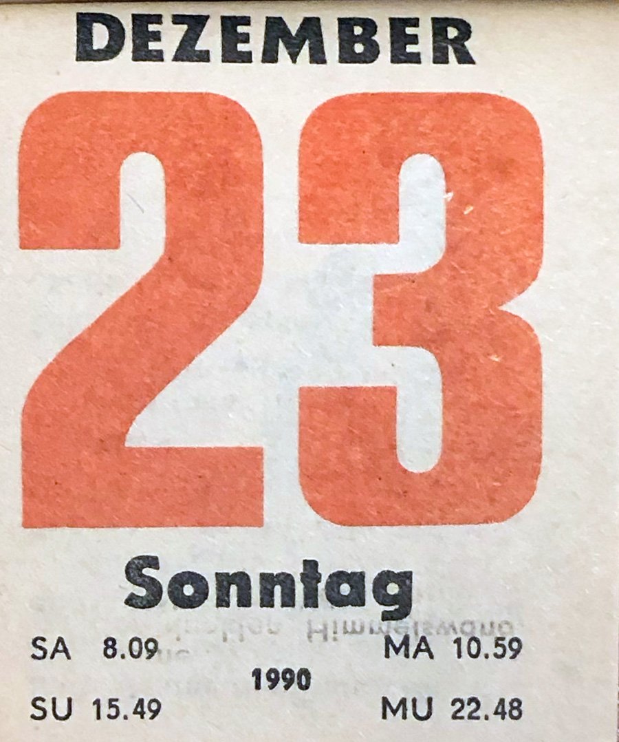 ddr_1990's tweet image. 23. Dezember 1990 #ddr1990