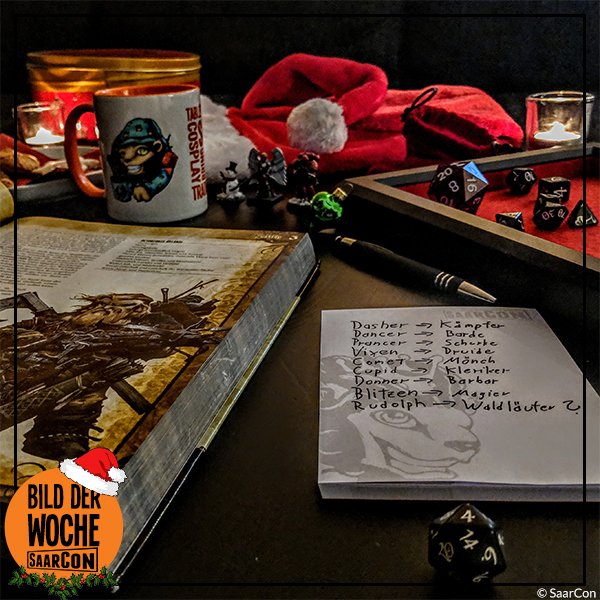 Einen schönen 4. Advent wünscht euch das ganze SaarCon Team! #besinnlich
#saarcon #advent #weihnachten #weihnachtszeit #christmas #rpg #d20 #dnd #tabletop #zocken #gamemaster #nerd #geek #roleplaying #gw #fantasy #scifi #rollenspiel #boardgames #brettspiele #warhammer40k #cosplay