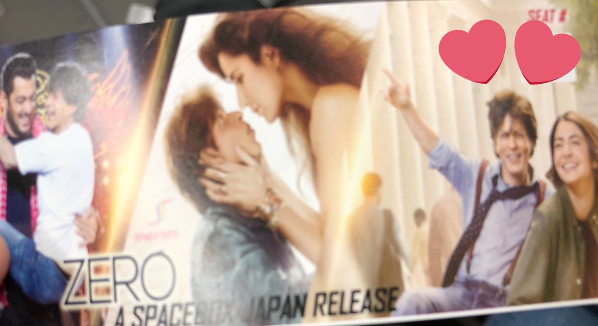 junko_ita's tweet photo. #Zero 見てきました。楽しくもあり、鼻の奥がツンとなるところもあり。
テンポが良くて、奇想天外でシャールクがチャーミング！
アヌシュカの演技すばらしかったなあ。カトリーナもゴージャス。
楽しい時間ありがとうございます。

 #ZeroInJapan https://t.co/FGAqCP1B6M