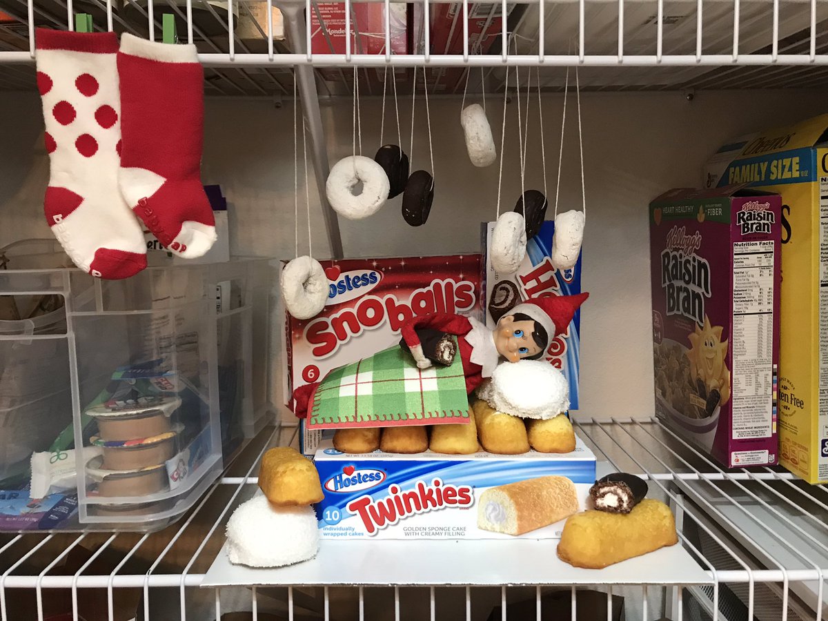 Day 23: ...The stockings were hung in the pantry with care, in hopes that St. Nicholas soon would be there;
The children were nestled all snug in their beds; while visions of #donettes danced in their heads!
<a href="/Hostess_Snacks/">Hostess Snacks</a> #TwasTheNightBefore #HoHoHos #Trixie2018 #elfontheshelf