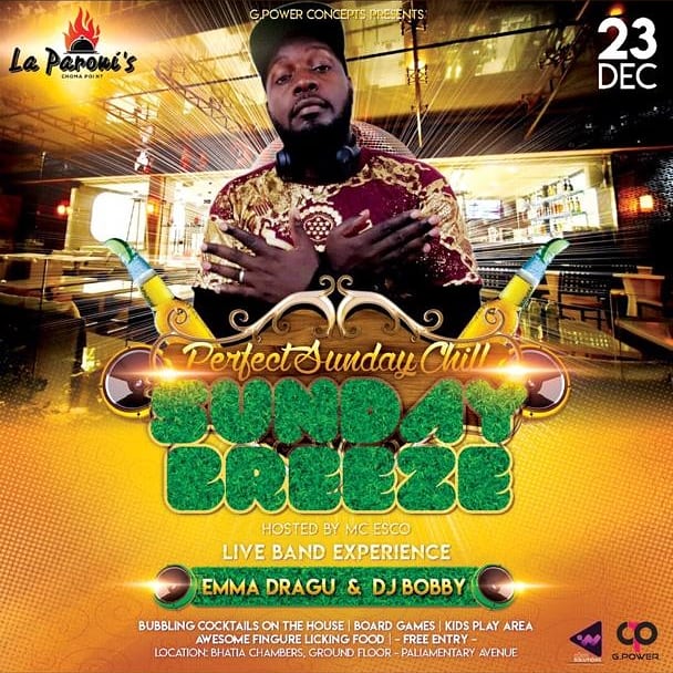 concepts_power's tweet photo. Let's do the partying tonight at LaParoni’s, don't miss Live band with Emma Dragu and then @Staresco will be ur host https://t.co/EhGB2UIgAT