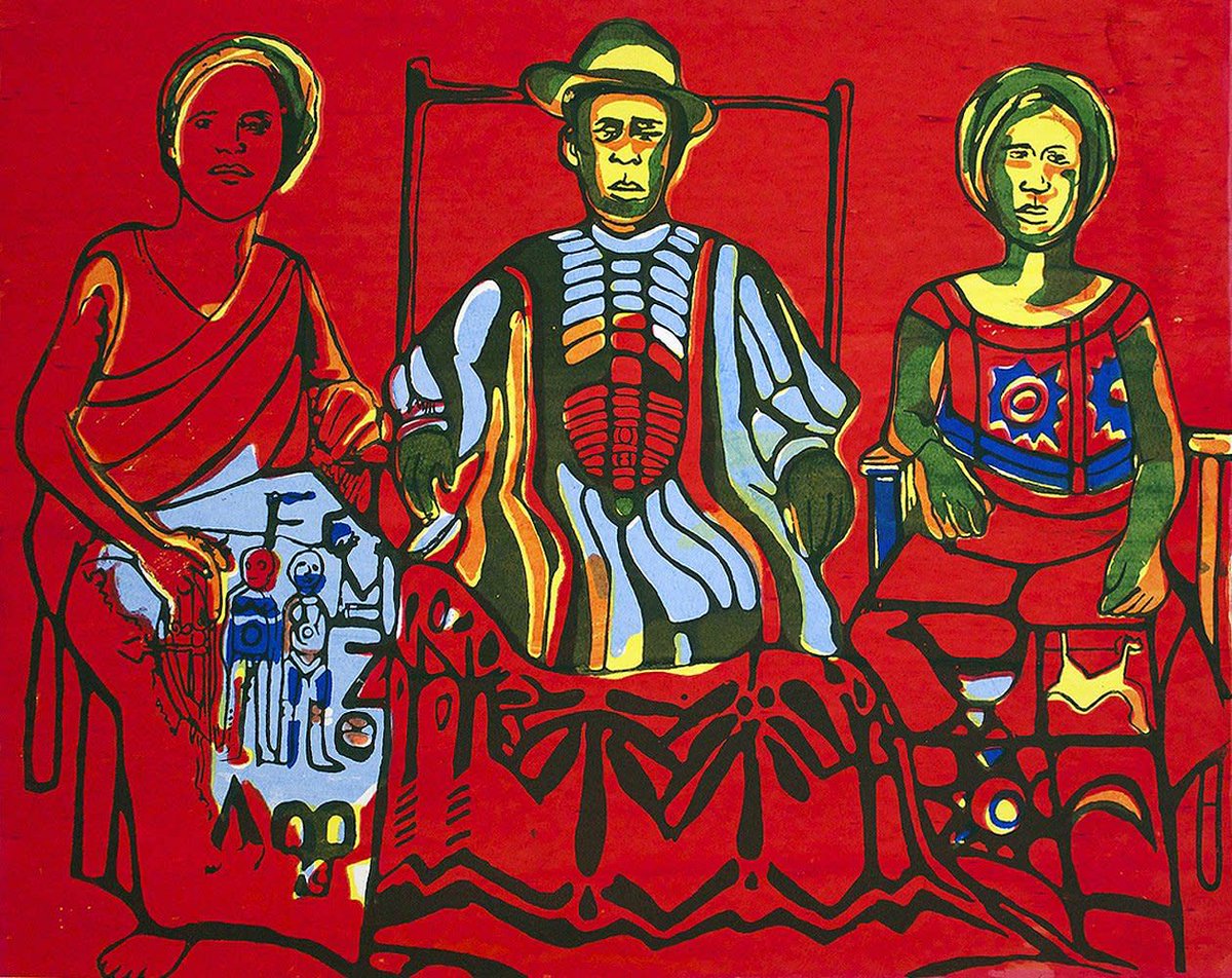 qraa33's tweet photo. MAN AND TWO WIVES II (1960 - 70), Serigraph print on paper.
Bruce Onobrakpeya
.
.
#bruceonobrakpeya #serigraphprint #nigerianartist #kartlogue https://t.co/Rg7rTEJ8mA