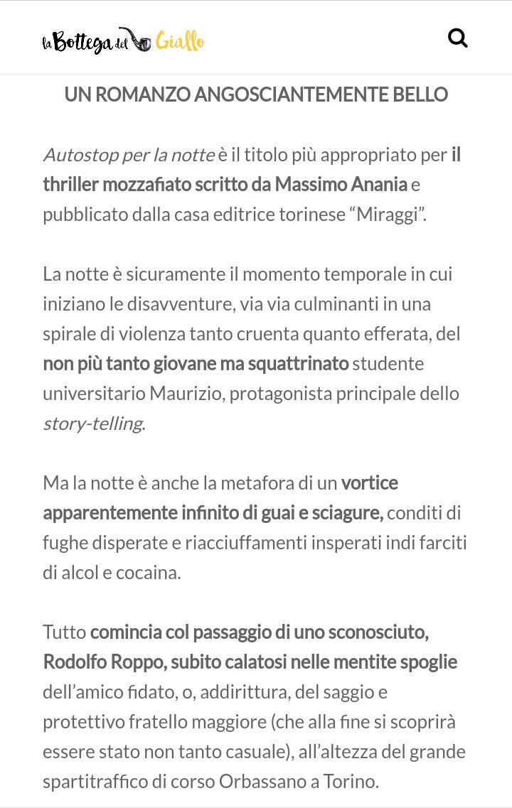 AnaniaMassimo's tweet photo. La bella recensione del #professor Mario Tocci su @LaBtgdelGiallo
#23dicembre #CasaLettori #SalaLettura #Raccontando #Citando #romanzo #librodel2018 #Natale https://t.co/545Rc8o5EP
