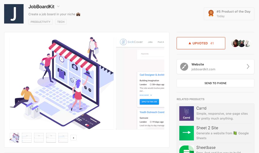 James Fall (@jamesfalluk) on Twitter photo There's a new tool i'm launching on <a href="/ProductHunt/">Product Hunt 😸</a> to help website owners monetise their audience: producthunt.com/posts/jobboard…
Its currently trending at #5 product of the day. Can you help me get to Number 1? #jobboard #recruitment #ProductHunt #refnow There's a new tool i'm launching on <a href="/ProductHunt/">Product Hunt 😸</a> to help website owners monetise their audience: producthunt.com/posts/jobboard…
Its currently trending at #5 product of the day. Can you help me get to Number 1? #jobboard #recruitment #ProductHunt #refnow