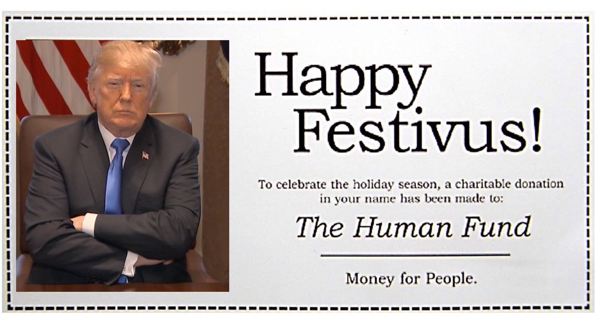 jonnykiddo's tweet photo. #Festivus #TrumpChristmasShutdown https://t.co/JJsedoIk72