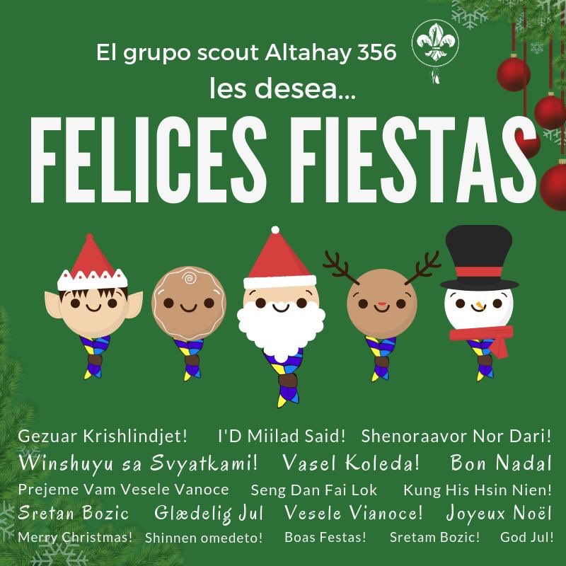 El grupo #scout <a href="/Altahay356/">Altahay356</a> les desea #FelicesFiestas 🎁
