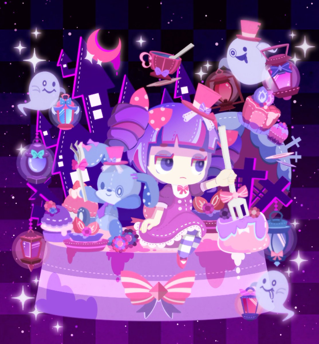 めでぃ 私を布教して 絵描きさんと繋がりたい ゆめかわいいイラスト大好きです 夜空を舞台にピンクとお菓子とぬいぐるみと女の子をよくテーマにして描いてます