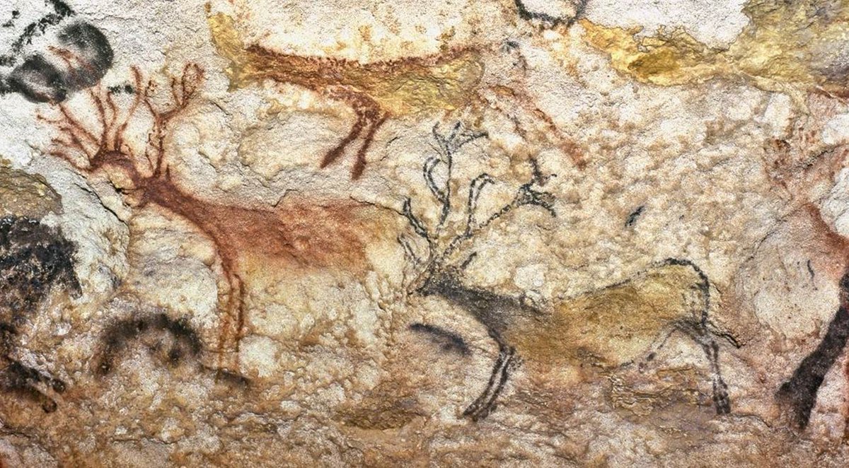 Jamie_Woodward_'s tweet image. Reindeer on the move.....

These reindeer from the walls of Lascaux Cave were painted in the Magdalenian about 17,000 years ago #IceAgeReindeer 

Photo by Ralph Morse